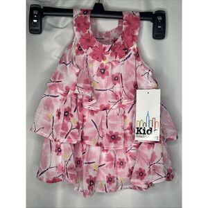 Kids‎ Headquarters Pink Dress Layered Floral 24 Month Pink